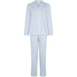 Pijama de mujer con rayas y flores abierto