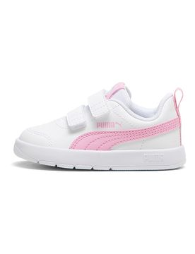 Scarpe bianche rosa con chiusura a strappo Courtflex V3 V Inf 25