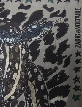 Zadig & Voltaire - Foulard de mujer cuadrado con estampado de serpientes - Zadig & Voltaire - FashionsVida