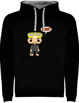 Felpa Con Cappuccio Chibi Diver Two-colour