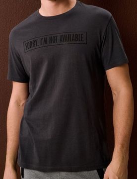T-shirt in cotone con scritta - antracite