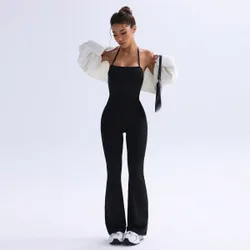 Mono de pierna ancha con cuello de corbata