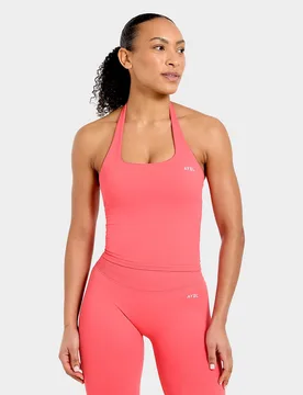 Womens Top Halterneck Seamless Enhance - Rosa, rosa rosa Donna taglia M - AYBL - FashionsVida