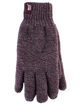 Mens Fleece Lined Knitted Thermal Gloves - - Size: S-M - Heat Holders - FashionsVida