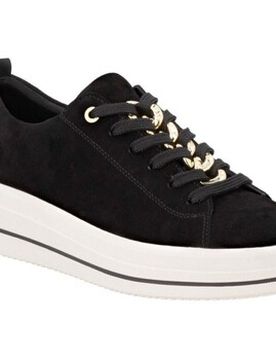 Halbschuhe Schnuerschuhe Sneakkeilschwarzmicrostretch D1c03-02 40;41 Female