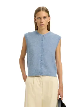 Gilet En Tricot Lulu Cashmere Blue / Melange M