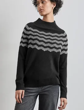 Melange-Look Pullover female Schwarz - Street One - FashionsVida