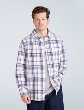 Cove Mens Flannel Shirt - Beige - Beige - Size: XS - Animal - FashionsVida