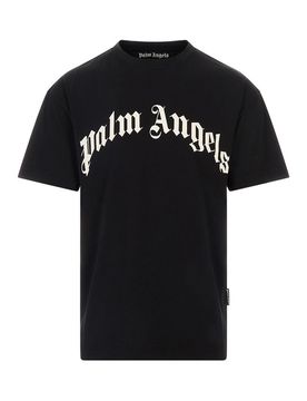 T-shirt regolare con logo curvo