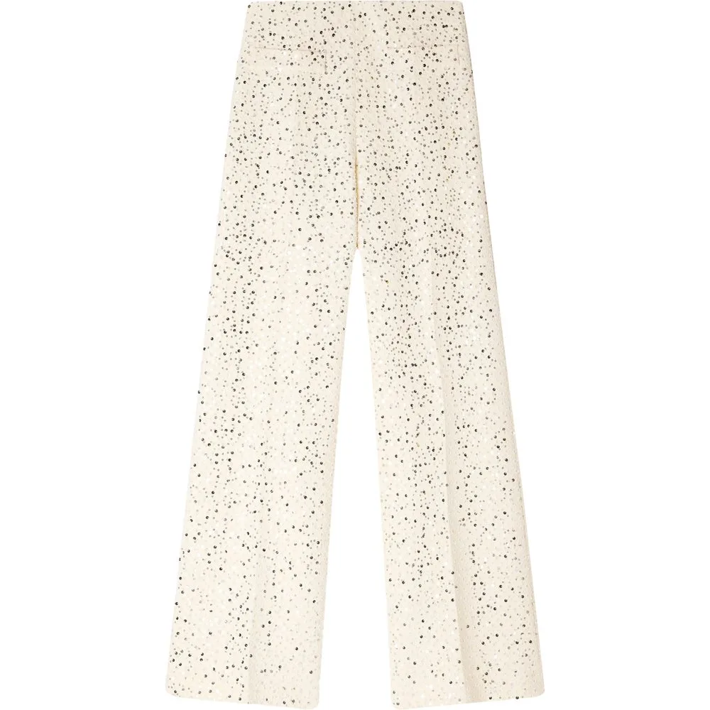 Pantalones anchos de mujer anchos con estampado geométrico - sandro - FashionsVida