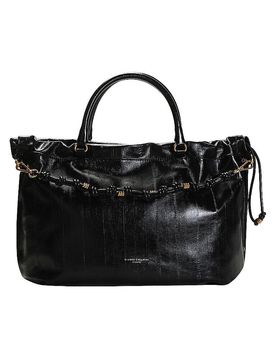 Ledertasche - Henkeltasche MORGANA schwarz damen