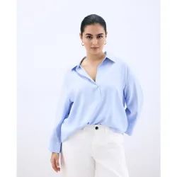 Blusa de mujer de manga larga polera