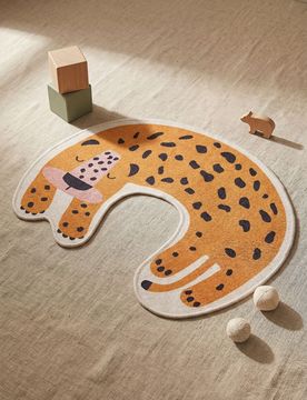 Tappeto a forma di leopardo - multicolor