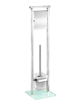 Stand WC-Garnitur "Debar" Edelstahl matt - WENKO - FashionsVida