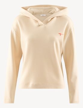 Felpa con cappuccio beige - M