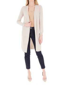 Cardigan lungo aperto BEIGE S