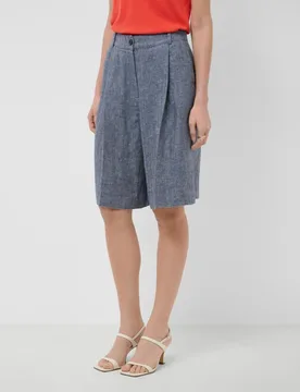 Bermuda de mujer larga cinco bolsillos lino - Roberto Verino - FashionsVida