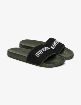 Superdry Herren Utility Mesh Badeschlappen Green - Größe: 8-9 - 34.99 - FashionsVida