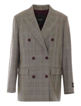 Mulberry giacca a quadri beige