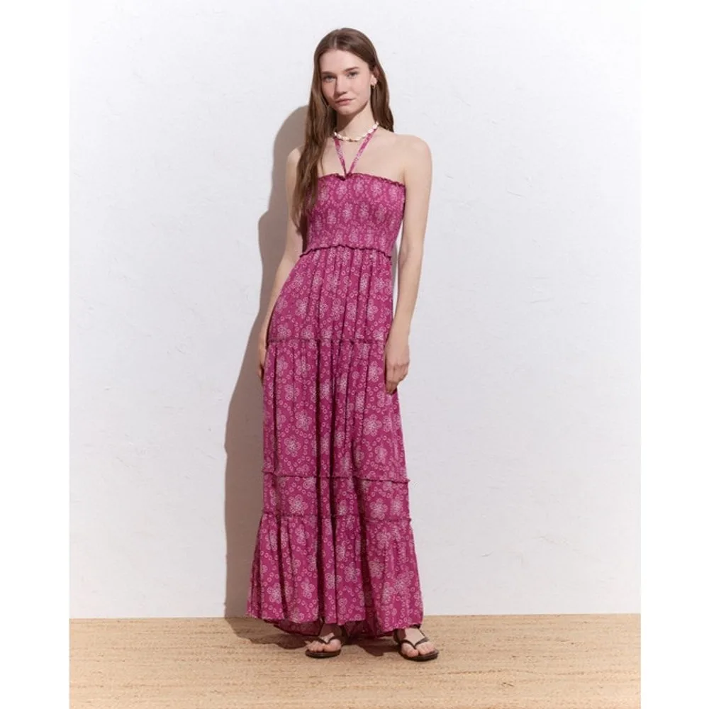 Vestido l gomas flor tye die - Green Coast - FashionsVida