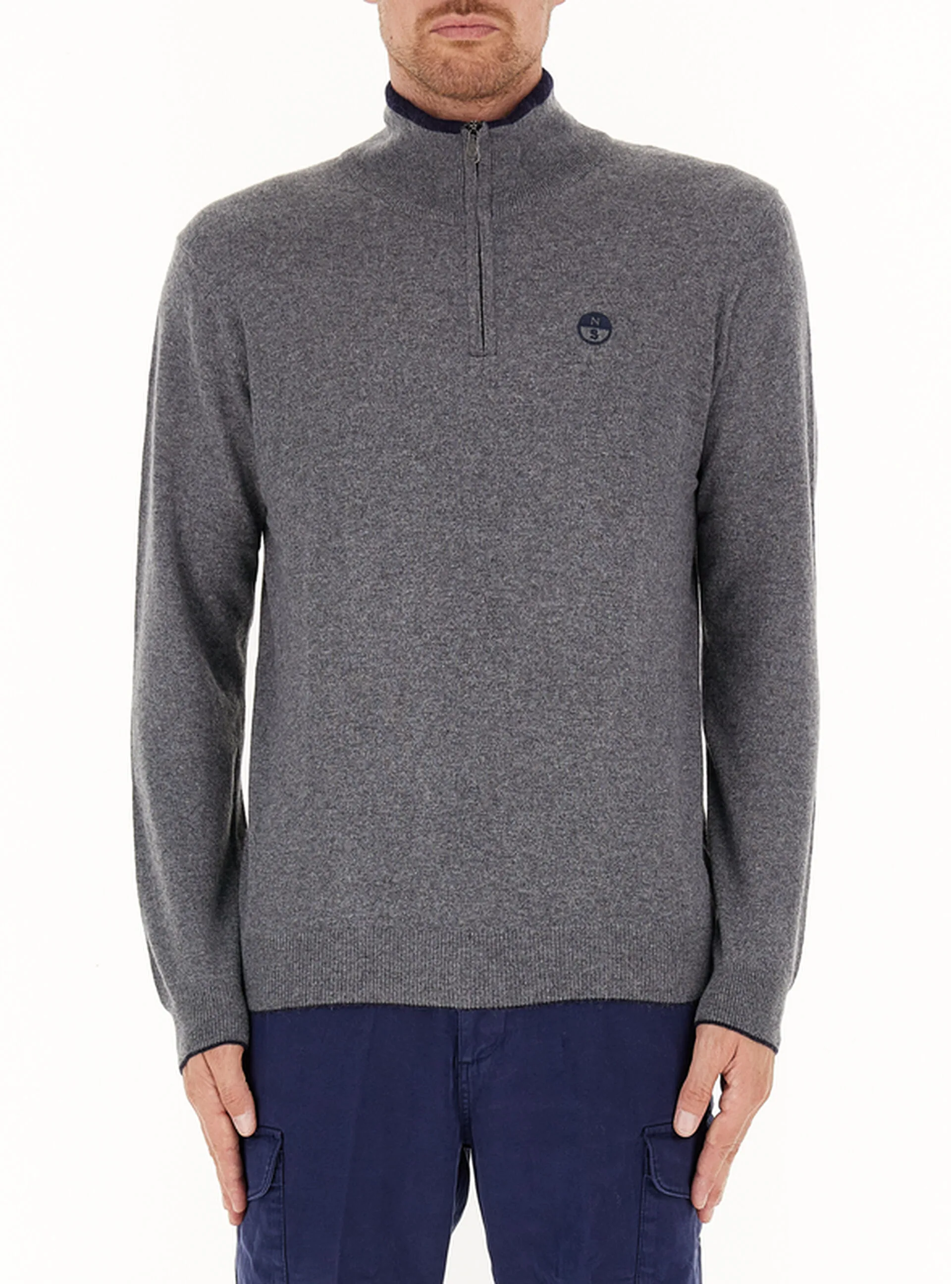 Maglione mezza zip GRIGIO XXL - North Sails - FashionsVida
