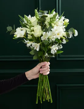 White Rose & Scented Freesia Bouquet - M&S Flower Market - FashionsVida