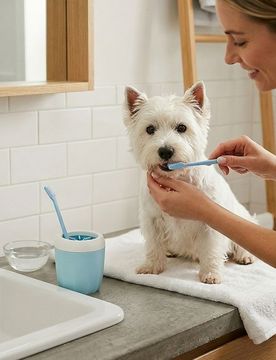 Set di pulizia per cani e gatti - blu pallido