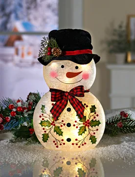 LED-Glasdeko Schneemann 30 cm Eldo - Eldo - FashionsVida