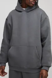 Herren Tall Basic Oversized Kapuzenpullover Zum Überziehen Charcoal Größe Medium