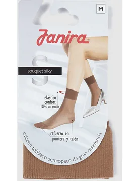 Calcetin tobillero de mujer en negro - Janira - FashionsVida