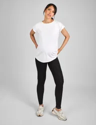Maternity High Waisted Leggings Black female