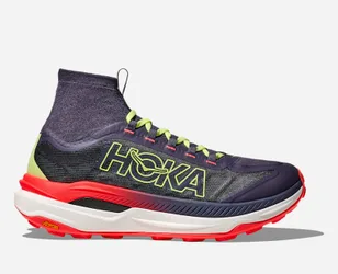Men's Tecton X 3 Trail Shoes in Squid Ink/Neon Flame, Size 10