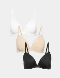 Pack Wired Plunge Bras A-E Black Mix female