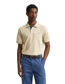 Polo à Manches Courtes Reg Contrast Rugger Oat Beige M