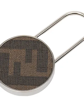Silver Plated and Coated Canvas Zucca Key Ring - Fendi - FashionsVida