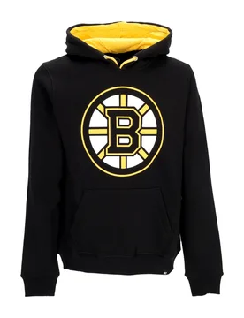 Felpa Cappuccio Uomo Nhl Ballpark Hoodie Bosbru Jet Black - 47 BRAND - FashionsVida