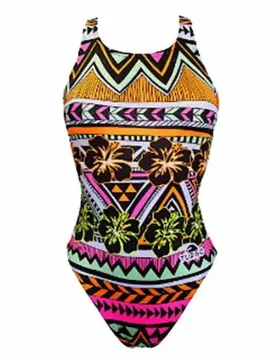 Azteki Swimsuit Orange L Women - TURBO - FashionsVida
