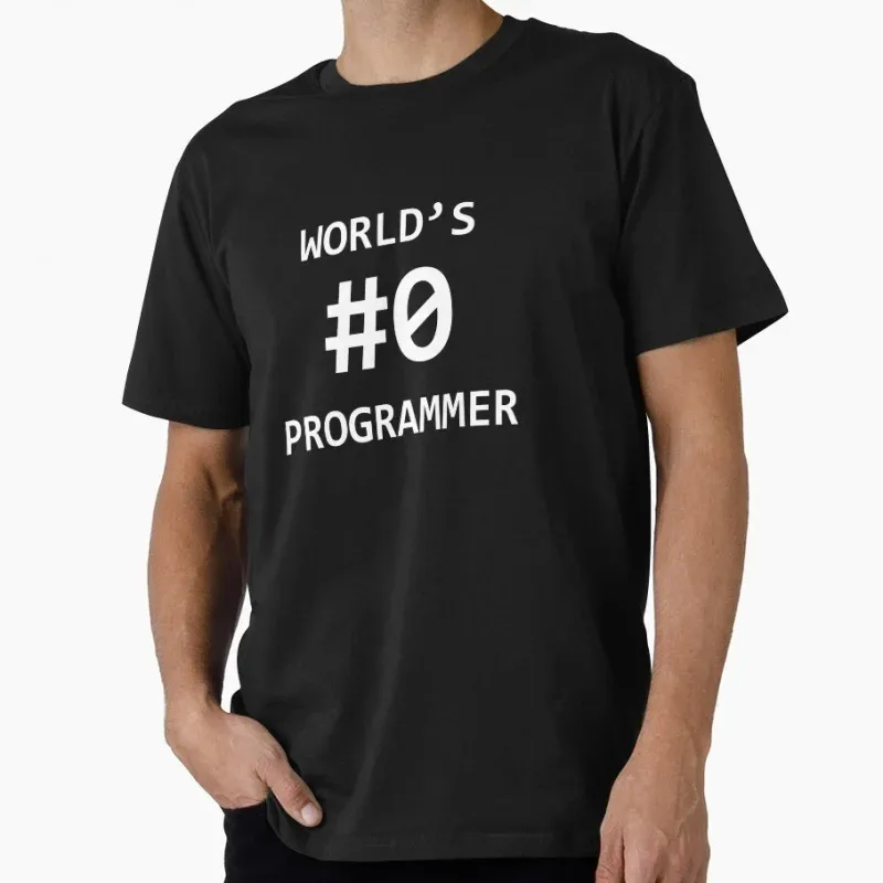 World's #0 Programmer for Software Developer and Coder Humor Funny Gift t shirt Short Sleeve Graphic clothes All size tee S-6XL - Aliexpress - FashionsVida