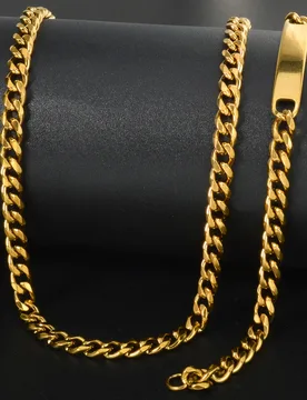 Hip Hop Gold Plated Stainless Steel Necklace Bracelet Set Cuban Link Curb Chain Necklace for Women Men Jewelry Gift Unisex - Aliexpress - FashionsVida