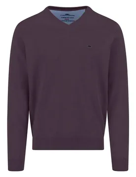 Maglione Con Scollo A V 1613211 Aubergine XL