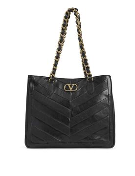 Borsa tote in pelle di agnello