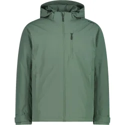 Man jacket zip hood chaqueta impermeable hombre Verde (46)