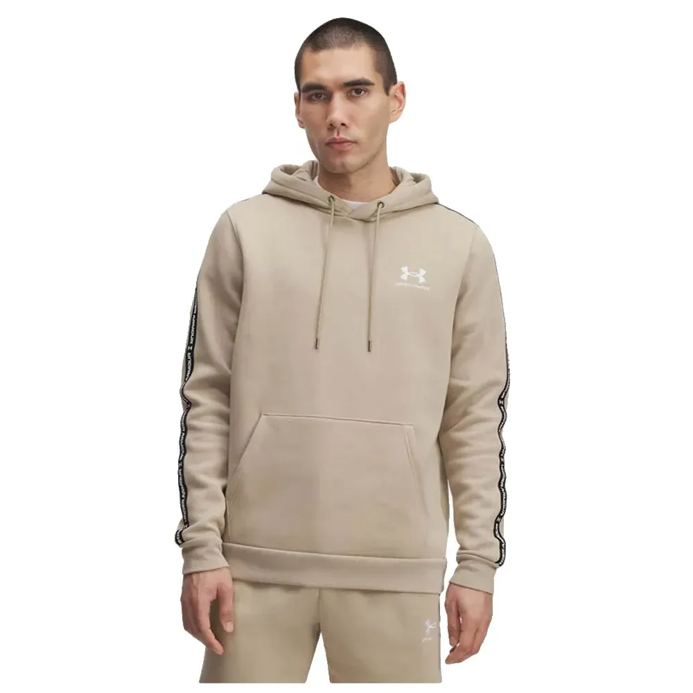 Sweat à Capuche Icon Fleece Taping Brown / White S - Under armour - FashionsVida