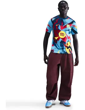 FC Barcelona Academy emyemy Pro Fourth Dri-Fit Pre-Match Herren Trikot, blau US: XL
