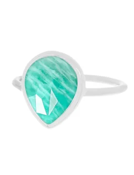 Exquisite Natural Stone Amazonite Teardrop Ring for Gift - Aliexpress - FashionsVida