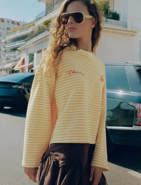 Oversize Striped Graphic Sweatshirt (Size: ) - Pull&bear - FashionsVida