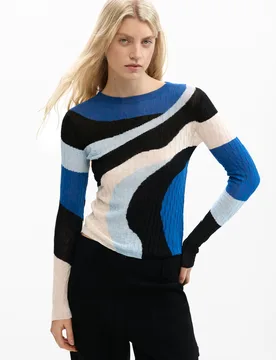 Pull en maille bleu GREEN XL female - Desigual - FashionsVida
