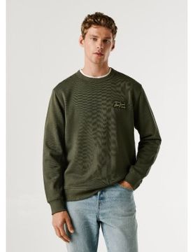 Para hombre. PM5800139 Sudadera Soren oliva (L), Casual, Algodón