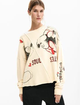 Sudadera Mickey y Minnie Mouse™, Mujer, Algodon, Negro, XS