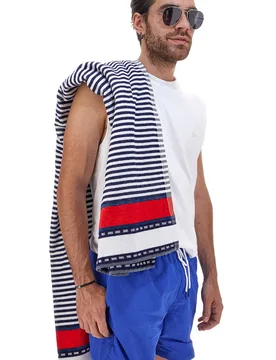 Costume Boxer Mare Blu da Uomo Con Tasche 003 M - AQU77 - FashionsVida
